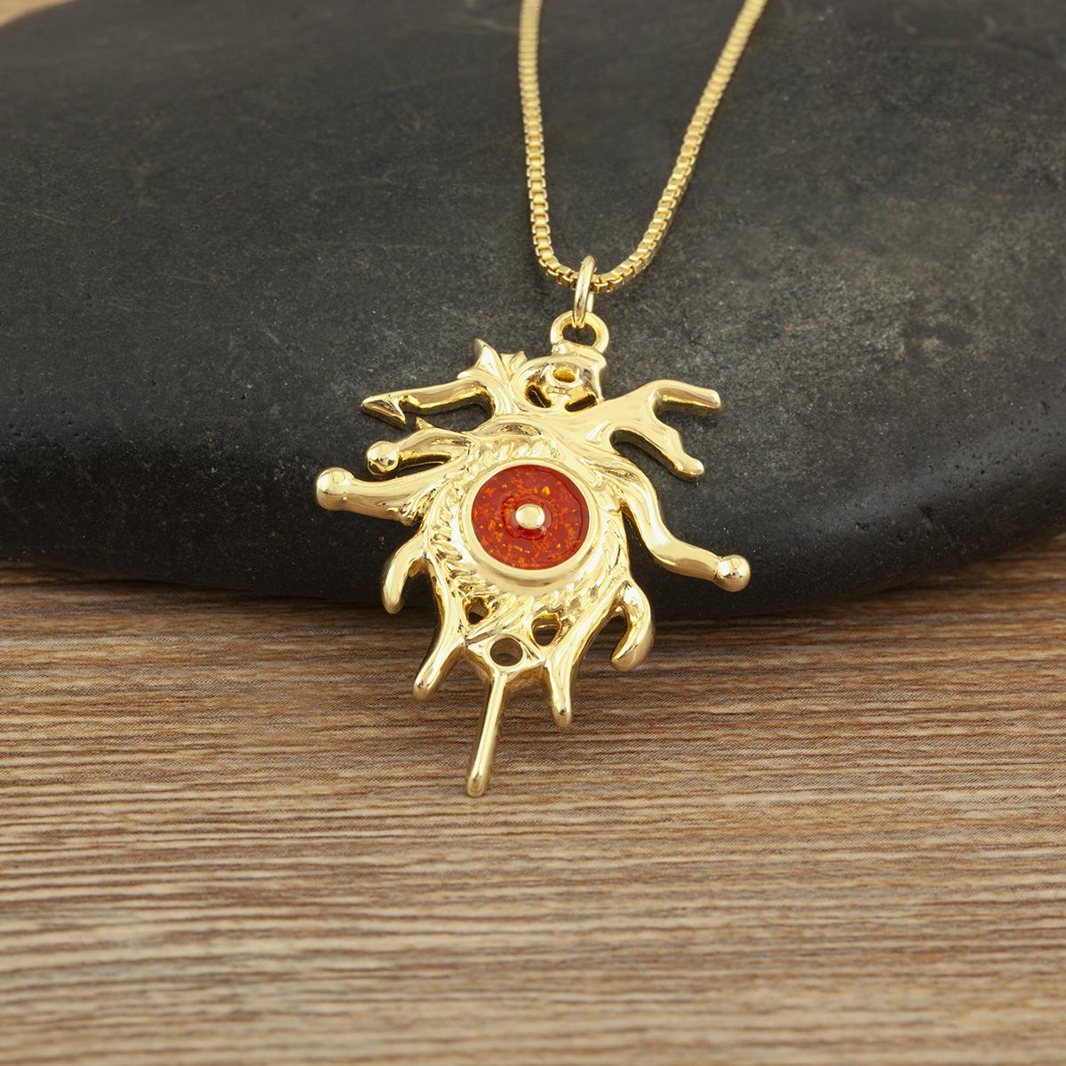 Nidin New Arrival Unique Flame Evil Eye Pendant Necklace Vintage Turkish Amulet Dripping Oil Protection Jewelry For Men Women розы красного