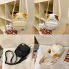 Cute Cat Mini Shoulder Bag With Nylon Material And Zipper Closure For Daily Casual Use