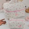 High Quality Bow-knot Floral Patterns Makeup Bag Large Capacity Storage Bag Toiletry Bag Women Girls