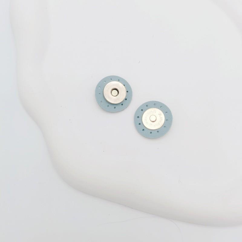 New DIY Hand-Sewn Leather Bag with Magnetic Snap Closure - Small Round Handbag Accessory