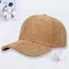Corduroy baseball cap embroidery autumn and winter outdoor sunshade sun protection peaked cap men's work cap