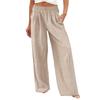 Women's Loose Straight,leg Trousers, High,elasticity Drawstring Long Trousers, No Pockets