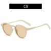 New fashionable retro rice nail round frame sunglasses, personalized street shot men's and women's sunglasses trendy sunglasses