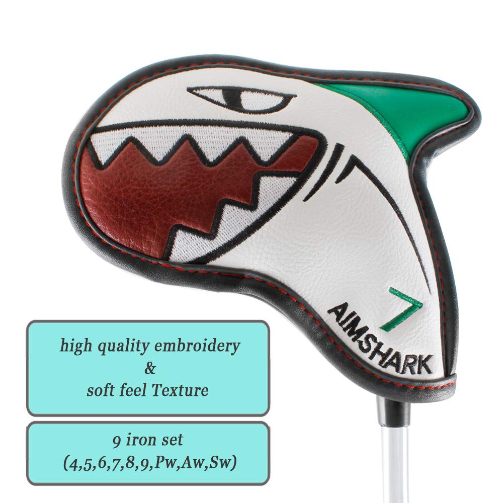 AIMSHARK Golf Iron Covers (9-Piece Set)