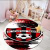 1PC round rug Star Soccer Emblem Printed Round Area Rug ,Rug For Home Office, Round Chair Rug, Decorative Carpet Fan gifts Christmas gift