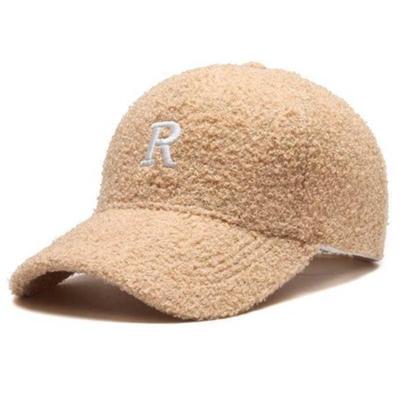 Autumn and Winter New Baseball Cap Women's Hat Warm Ins Style Teddy Velvet Versatile Face-showing Lamb Velvet Women's Hat