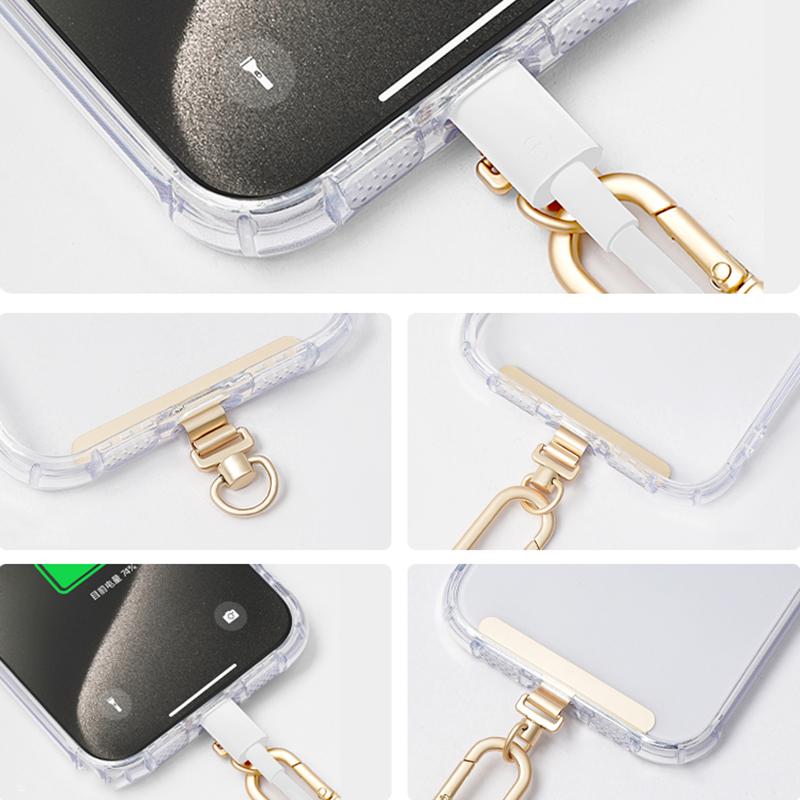 LEEU DESIGN Schlanke Handy-Befestigungslaschen Anti-Verlust 360 Grad Drehbarer Metall-Sicherheitspatch für Handyhülle Lanyard