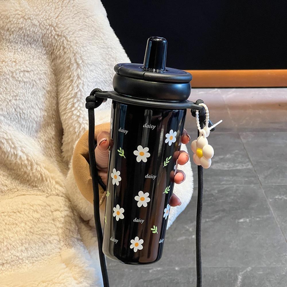 Large Capacity Straw Thermal Cup Leak-proof Car Water Cups Durable Coffee Mug Travel