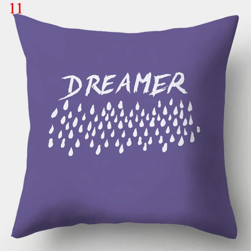 New Purple Geometric Pillowcase Decorative Cushion Cover  Home Sofa Decor Square