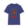 Camiseta Unisex Softstyle Masculina Feminina Top Rena Bebê Lantejoulas Bengala Doce Animal Fofo de Natal
