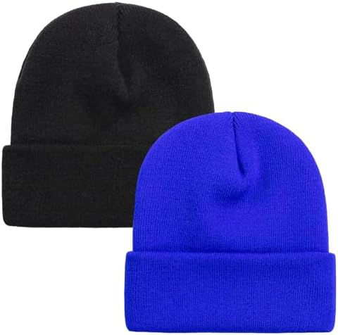 Rosoz Unisex Winter Beanie Cuffed Knit Skull Cap for Men and Women