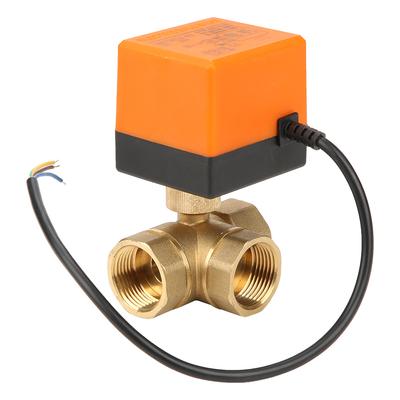 DN25 G1 Pirinç 3 Yollu Motorlu Küresel Elektrikli Vana Klima için DC24V
