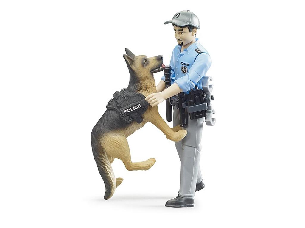 Bruder Caucasian Police Officer & Police Dog BR62150