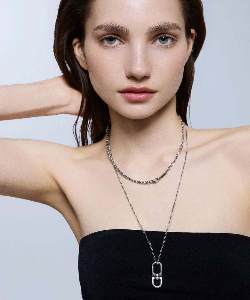 Kindof Offset Box Chain Necklace