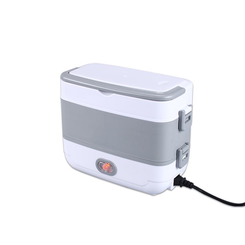 Dual-Use Electric Heated Lunch Box for Home & Car, Stainless Steel, Portable & Insulated