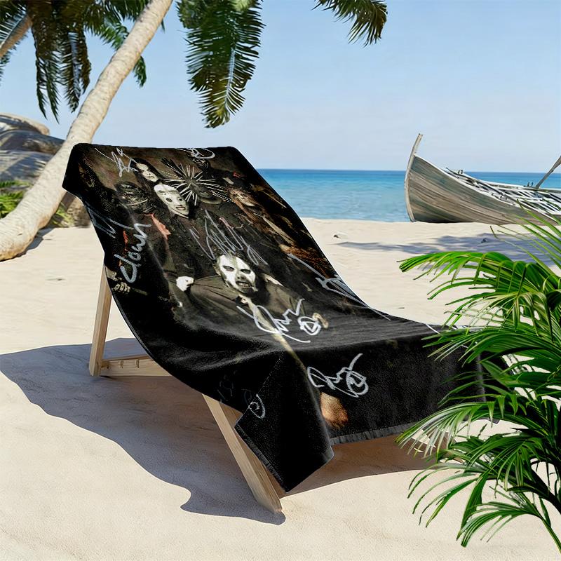 Slipknot's Dark Star Symbolism beach towel Beach towel for vacation photos Portable for travel swim Absorbent bath towel seaside printing beach towel
