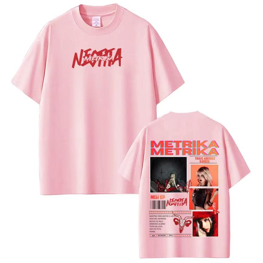 

singer metrika New album Tour printed Tshirt men women Aesthetic trendy Shortsleeved pure cotton casual Harajuku Tshirts 4XL