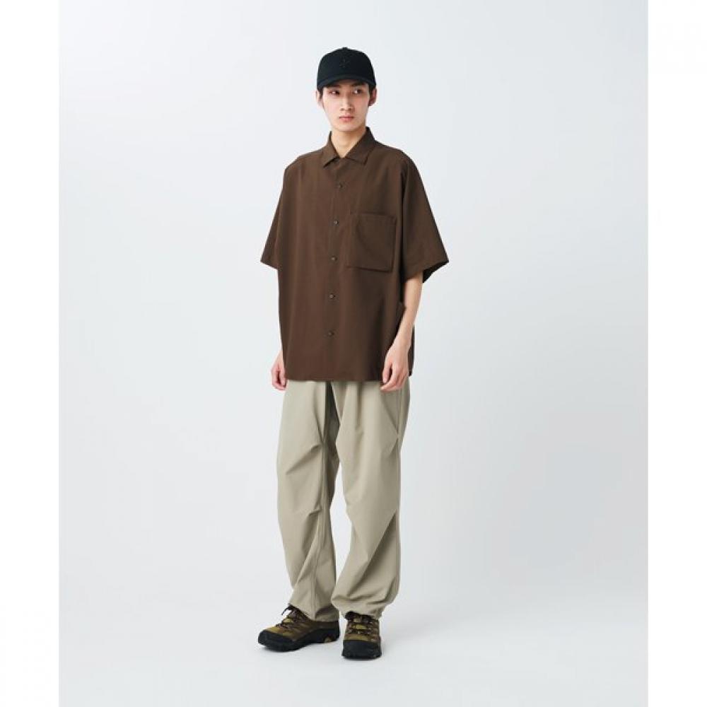 Snow Peak Airo Short Sleeve Shirt Mens Cut Sewn Brown Medium Sh 26su009