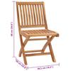 Foldable Garden Chairs with Cushions 6 pcs Solid Teak Wood
