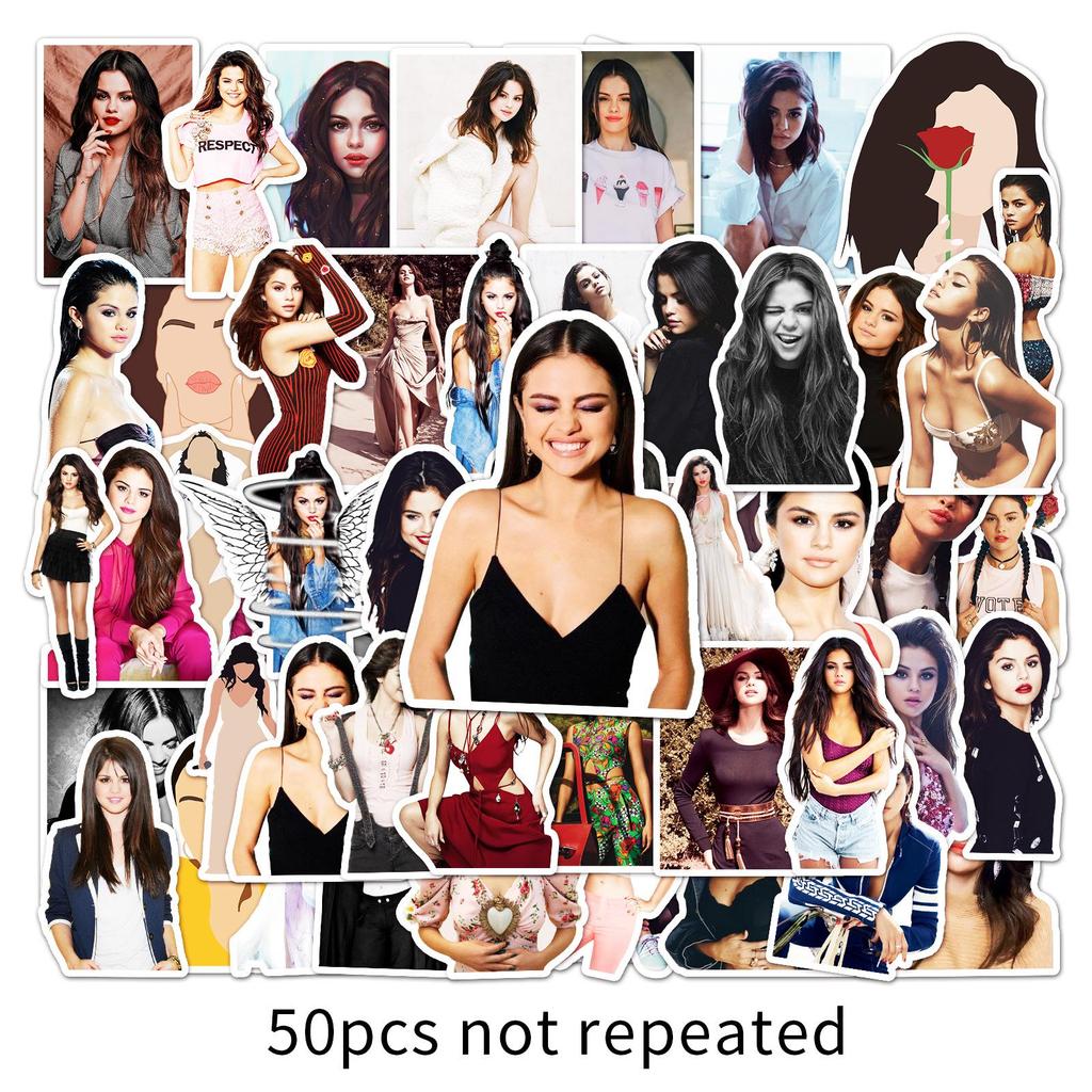 50 Selena Gomez Graffiti Stickers for DIY Suitcases, Notebooks & Phones