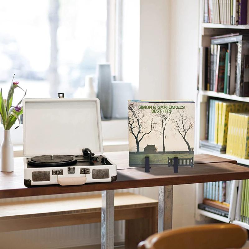 Metal Vinyl Black Records Holder Desktop Display Stand Storage Shelf Home Office Display For Vinyl Record Supplies