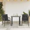 VidaXL Bistro Set with Cushions 3 Pcs, Garden Table and Chairs, Outdoor Furniture Set Balcony, Modern, 3212131