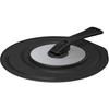 Thermos Folding Stand Type Frying Pan Lid Compatible with 20/24cm Black KLC-001 BK