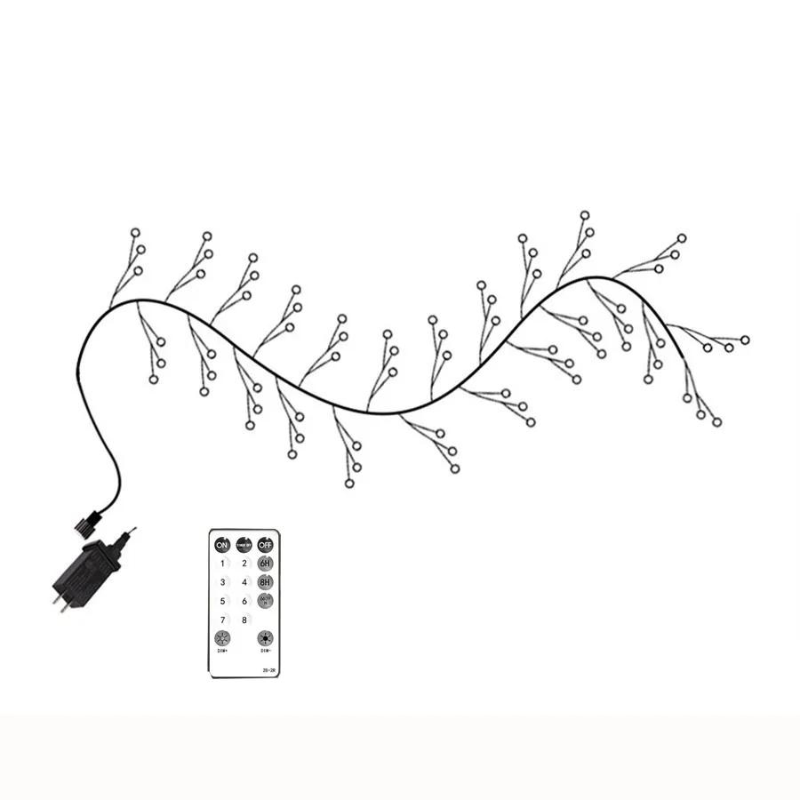 7.5ft 144 LED Willow Vine Lights with Remote for Wall Enchanted Vines Light DIY White Birch Tree Light Flexible Branches Light
