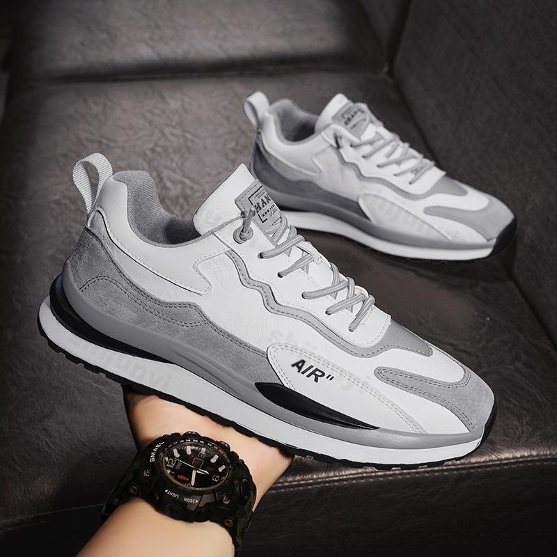 Men Sneakers Fashion Casual Running Shoe Breathable Lace-up Tennis Brand Shoes PU Leather Luxury Designer Zapatillas De Hombre