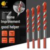 Home Improvement Ceramic Drill Bit with Triangular Handle - Suitable for Glass, Iron, Wall, and Metal Drilling