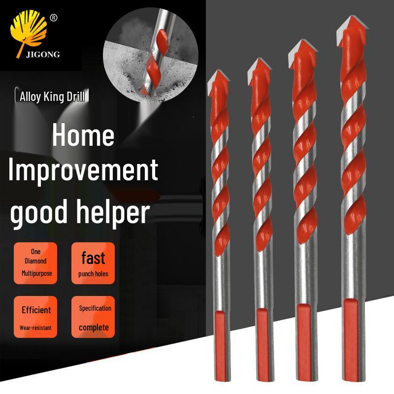 Home Improvement Ceramic Drill Bit with Triangular Handle - Suitable for Glass, Iron, Wall, and Metal Drilling