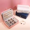 Double Layer Jewelry Storage Box with Buttons Necklace Watch Earrings Earrings Ring Ear Jewelry Box