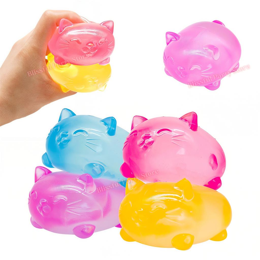 Mini Cute Cat Maltose Decompression Fidgets Non-Stick Odorless Non-Toxic Fun Pressure Relief Tool For Adults Students Gift Presents