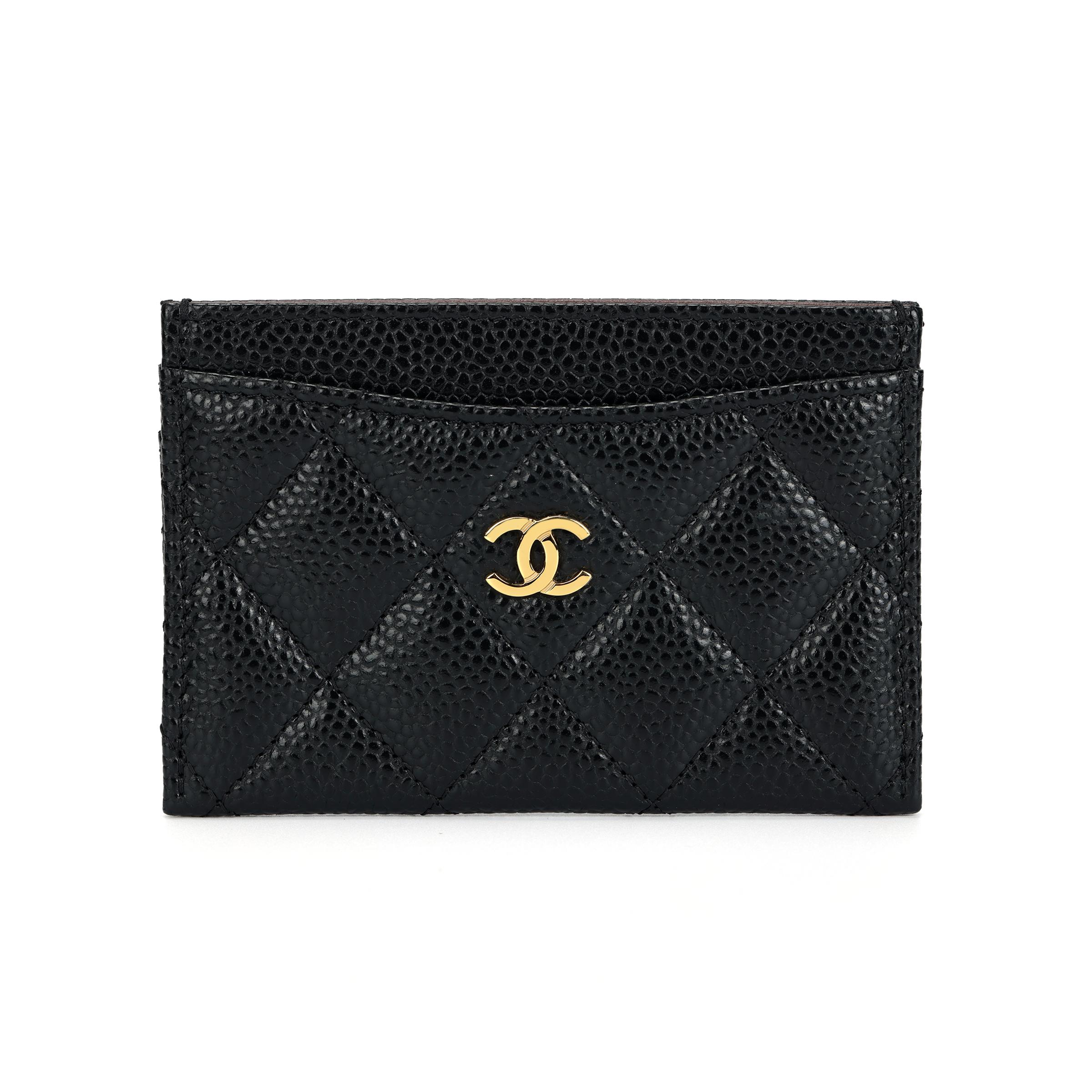 

Chanel Класичний тримач для карток з ромбоподібною прострочкою та зернистої шкіри Жіночі аксесуари Чорний A31510-Y01864-C3906 Box(Basic Set+Box)