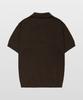 MANNERGRAM 100% Soft Cotton 3-Ply Polo Short Sleeve Knit Brown