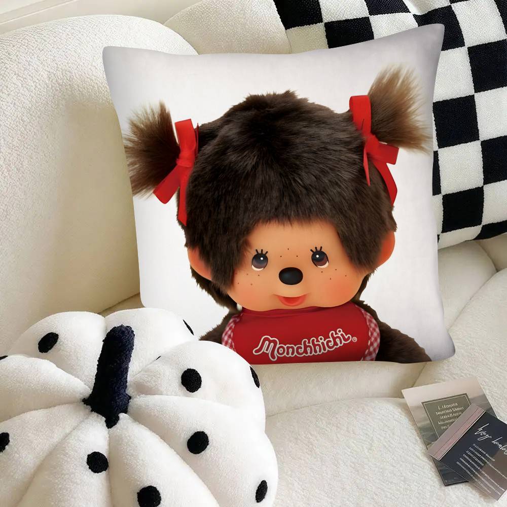 

Cute CmonchhichiS Kawaii Pillow Case Fashion Square Pillowcase Bedroom Sofa Room Ins Decoration Leisure 40x40cm16x16in