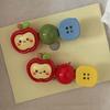 2Pcs Girl Hairpins Fruit Decor Stable Grip No Damage Bangs Side Clips Anti-slip Teeth Summer Color Hair Accessories