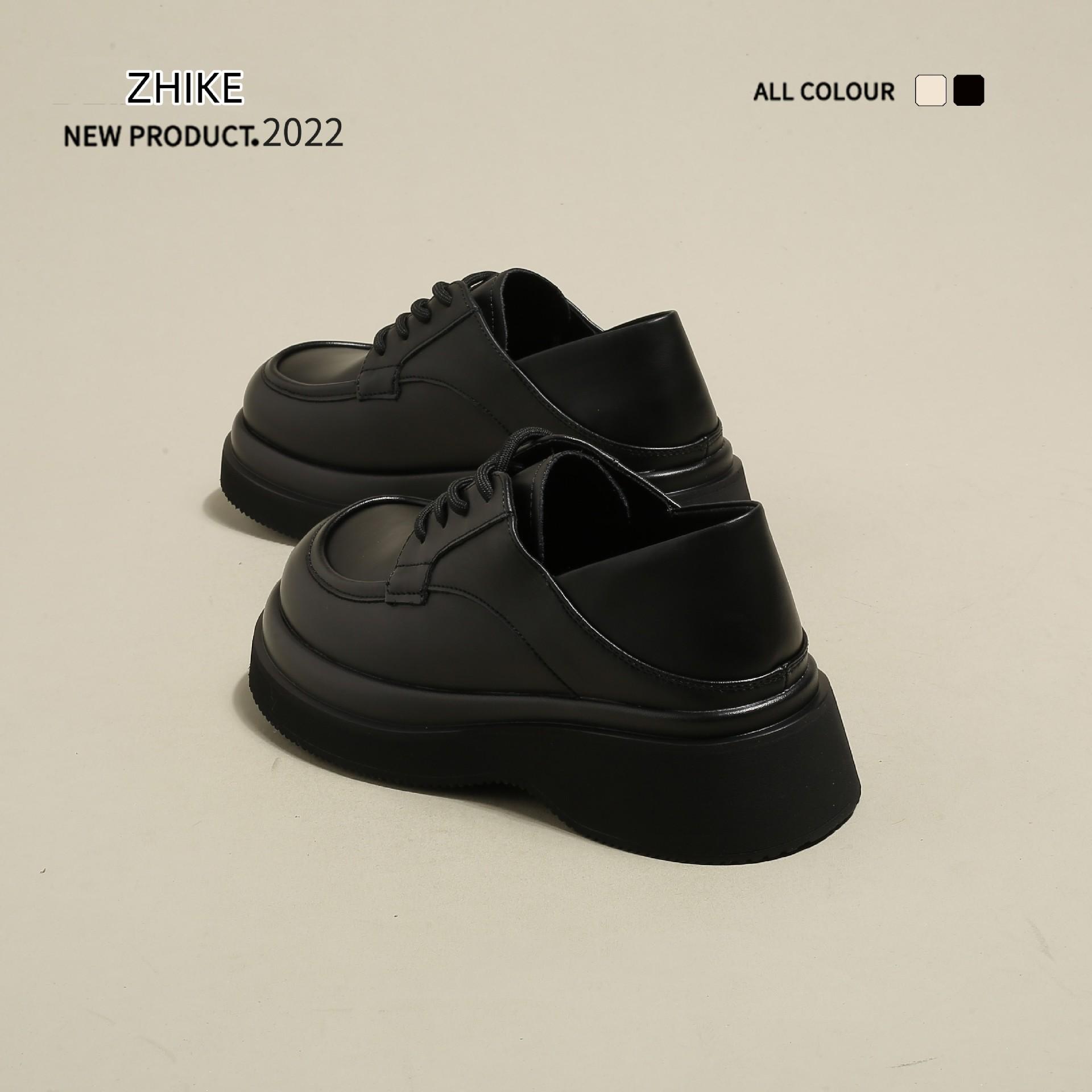 

Zhike platform single shoes women s 2025 new British style loafers women s muffin platform small leather shoes casual shoes ins 40 чёрный