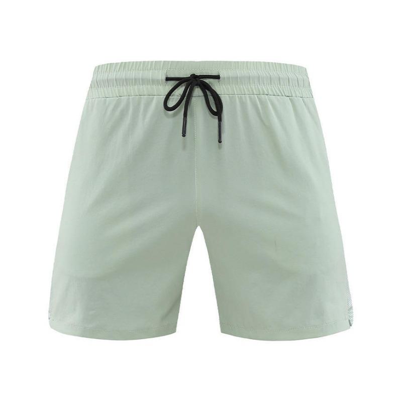 Men s Quick-Dry Athletic Shorts, Elastic Waist Drawstring Running Shorts With Side Slits M зелёный
