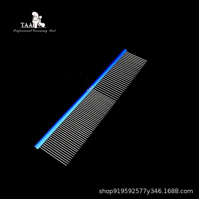 Professional Aluminum Pet Grooming Comb Dogs Cats Fine Teeth Detangling Brush 19cm 22cm Multiple Colors