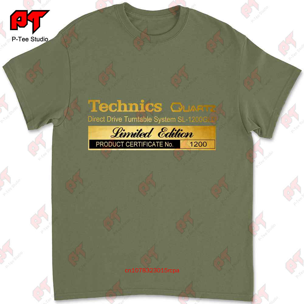 Technics Sl 1200 Gld Limited Edition Gold T Shirt Rare Turntable Dj KBM3