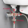 Handheld Bidet Sprayer Set for Toilet Portable Bathroom Bidet Seat Attachment 2 Way Installation Hang or Wall-Mount Kit