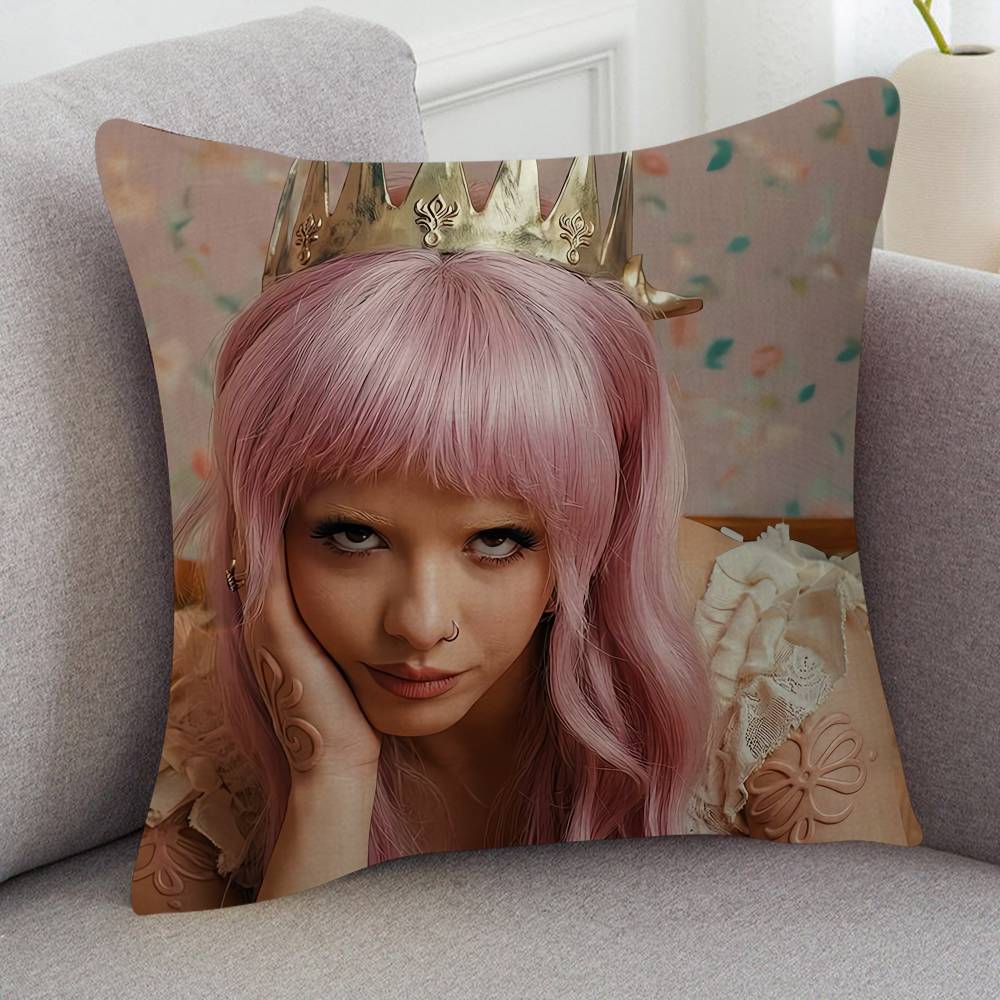 Singer Melanie Martinez Cute Cartoon Two-dimensional Pillowcase Bedroom Sofa Cushion Cover Nap Pillow Cover