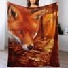 Red Fox Throw Blanket Ultra Plush Cozy Blanket for Napping Sleeping