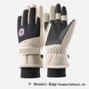 Men's Winter Ski Gloves: Warm, Water-Repellent, Touchscreen-Compatible, Fleece-Lined for Outdoor Sports, Climbing, and Cycling