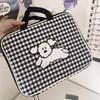 Li Shen Checkered Laptop Tote Bag