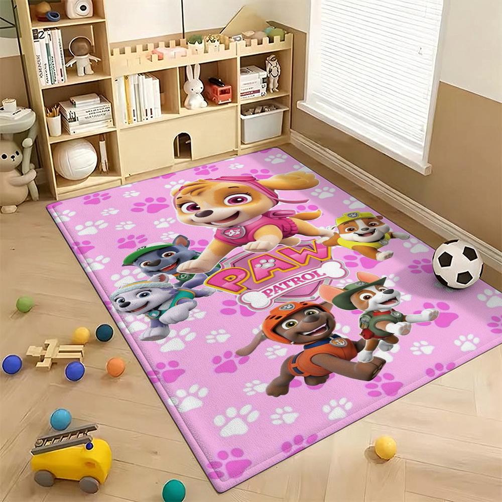 Paw Patrol Rescue Team Theme Rug Nonslip Durable Carpet For Gaming Room Play Area Home Party Decor Halloween Gift