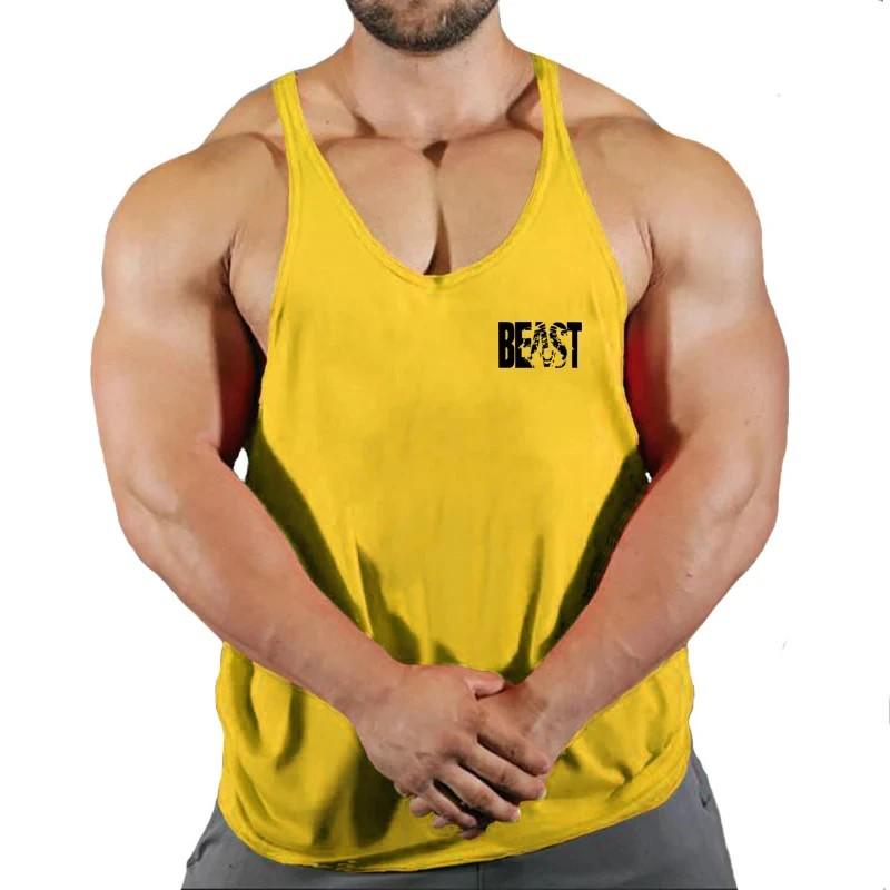 Gilet da Fitness Atletico da Uomo - Traspirante, Spalline Sottili, Cotone, Taglie Forti