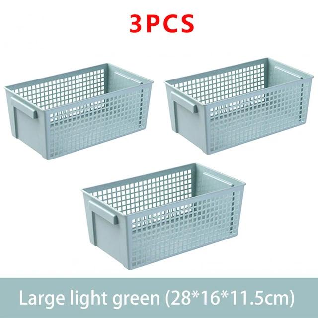 Multi-Purpose Storage Basket Snacks Storage Hollow Rectangular Ins Storage Box Basket Sorting Sundries Plastic Basket