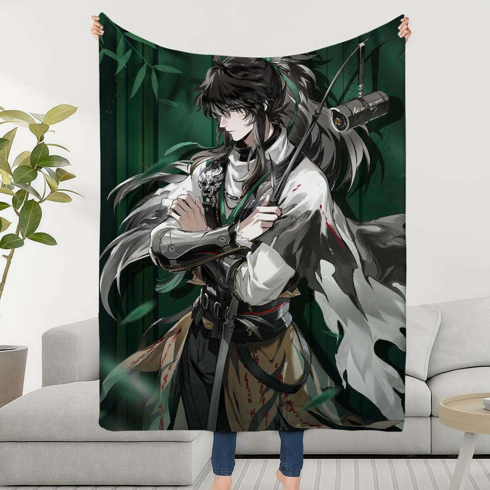 

Blanket Throw Super Cosy Plush Living Room Wuthering Qiuyuan Sofa Couch Waves Childish Birthday Gifts 30x40in